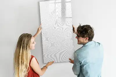 Tableau magnétique effaçable à sec lignes grises