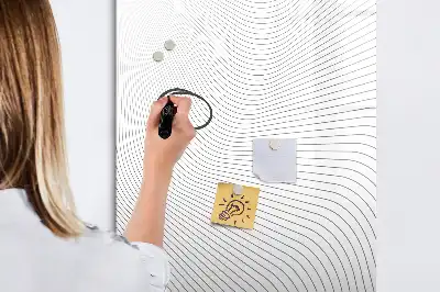 Tableau magnétique effaçable à sec lignes grises