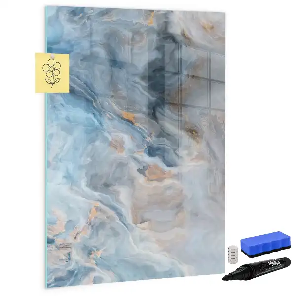 Tableau magnétique effaçable à sec motif marbre