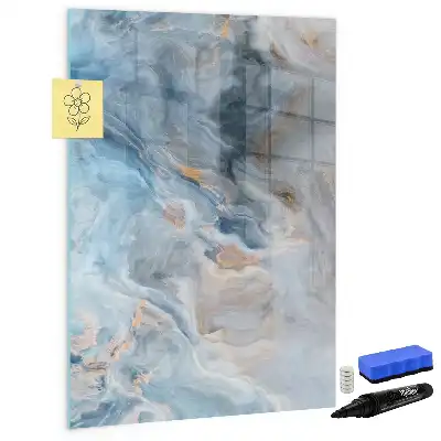 Tableau magnétique effaçable à sec motif marbre