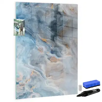 Tableau magnétique effaçable à sec motif marbre
