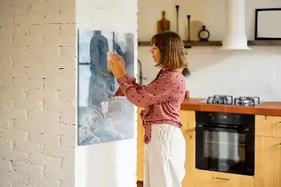 Tableau magnétique effaçable à sec motif marbre