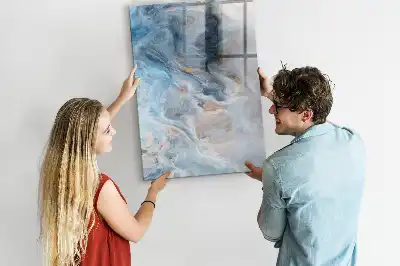 Tableau magnétique effaçable à sec motif marbre