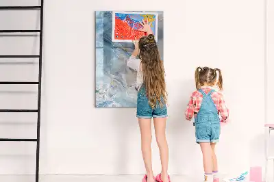 Tableau magnétique effaçable à sec motif marbre