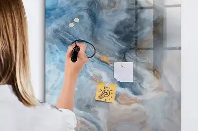 Tableau magnétique effaçable à sec motif marbre