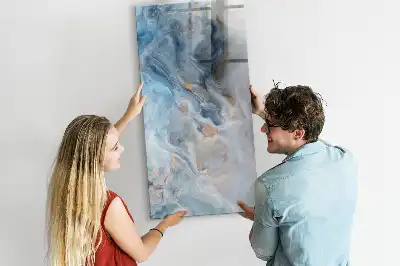 Tableau magnétique effaçable à sec motif marbre