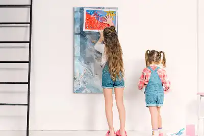 Tableau magnétique effaçable à sec motif marbre