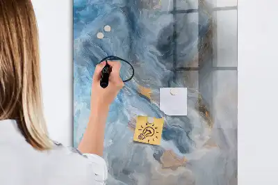 Tableau magnétique effaçable à sec motif marbre