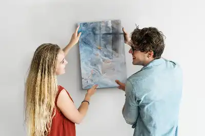 Tableau magnétique effaçable à sec motif marbre