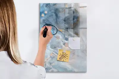 Tableau magnétique effaçable à sec motif marbre