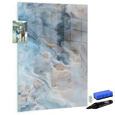 Tableau magnétique effaçable à sec motif marbre