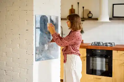 Tableau magnétique effaçable à sec motif marbre