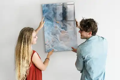 Tableau magnétique effaçable à sec motif marbre