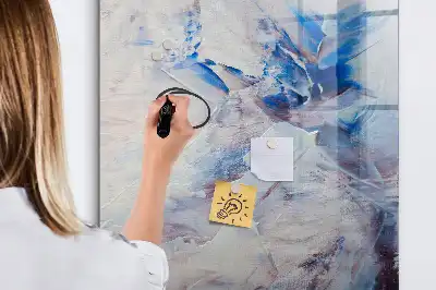 Tableau effaçable à sec magnétique motif abstraction picturale