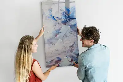 Tableau effaçable à sec magnétique motif abstraction picturale