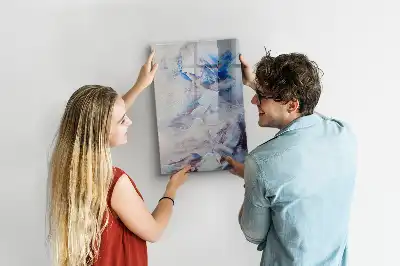 Tableau effaçable à sec magnétique motif abstraction picturale