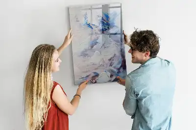 Tableau effaçable à sec magnétique motif abstraction picturale