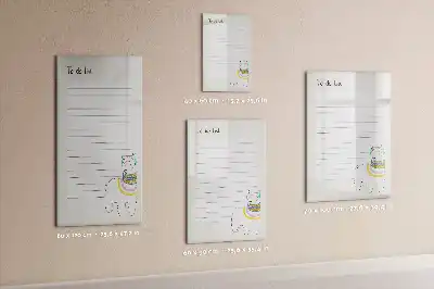 Tableau magnétique effaçable à sec liste de souhaits
