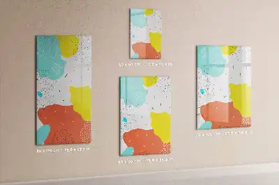 Tableau magnétique effaçable à sec modèle gribouillages colorés
