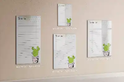 Tableau effaçable à sec magnétique liste de tâches