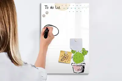 Tableau effaçable à sec magnétique liste de tâches