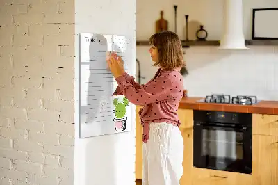 Tableau effaçable à sec magnétique liste de tâches