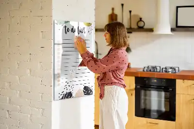 Tableau magnétique effaçable à sec liste de tâches