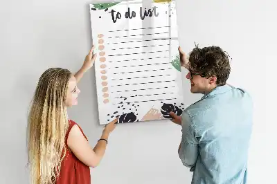 Tableau magnétique effaçable à sec liste de tâches