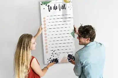 Tableau magnétique effaçable à sec liste de tâches