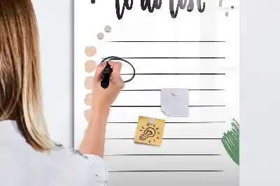 Tableau magnétique effaçable à sec liste de tâches