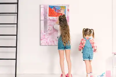 Tableau effaçable à sec magnétique motif fleurs d'été