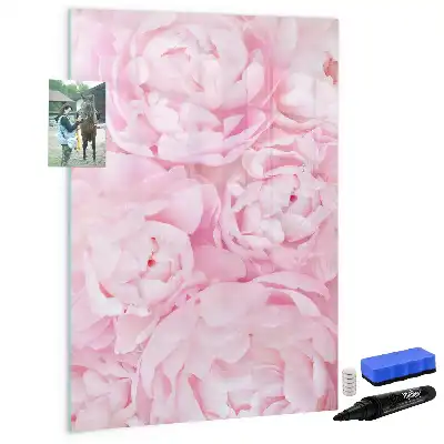 Tableau effaçable à sec magnétique motif fleurs d'été
