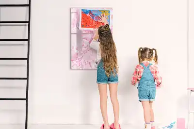 Tableau effaçable à sec magnétique motif fleurs d'été