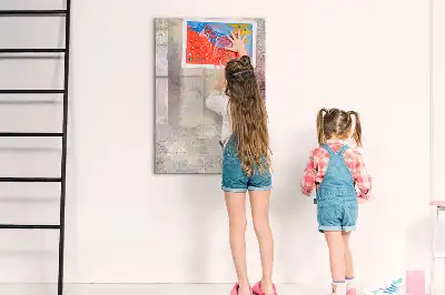 Tableau magnétique effaçable à sec motif taches de peinture