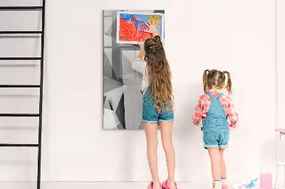 Tableau magnétique effaçable à sec motif d'abstraction géométrique