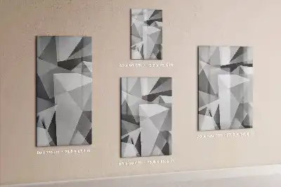 Tableau magnétique effaçable à sec motif d'abstraction géométrique