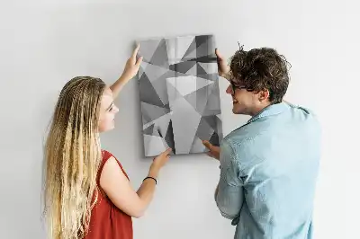Tableau magnétique effaçable à sec motif d'abstraction géométrique