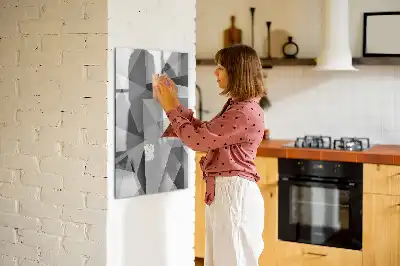 Tableau magnétique effaçable à sec motif d'abstraction géométrique
