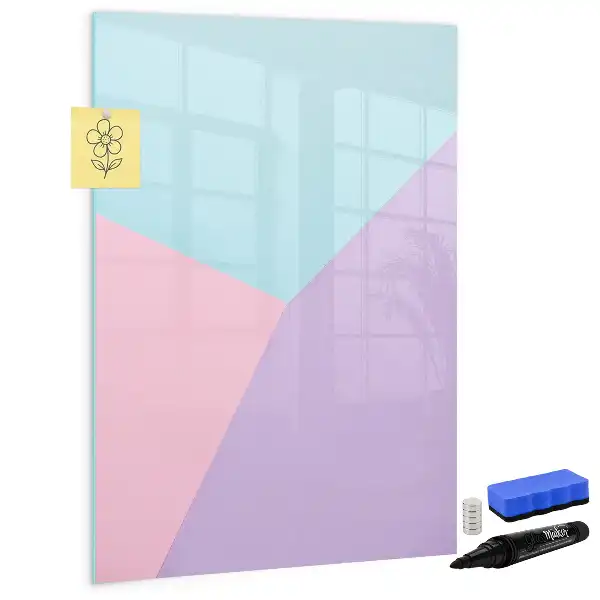 Tableau magnétique effaçable à sec motif pastel