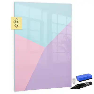 Tableau magnétique effaçable à sec motif pastel