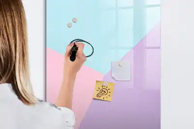 Tableau magnétique effaçable à sec motif pastel