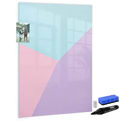 Tableau magnétique effaçable à sec motif pastel