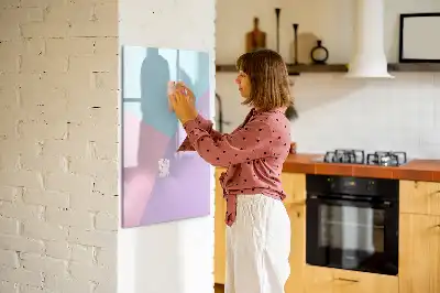 Tableau magnétique effaçable à sec motif pastel