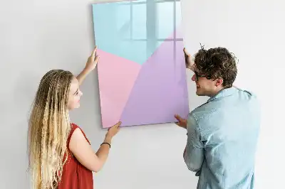 Tableau magnétique effaçable à sec motif pastel