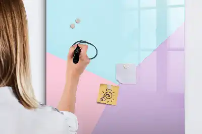 Tableau magnétique effaçable à sec motif pastel