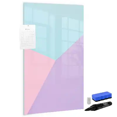 Tableau magnétique effaçable à sec motif pastel