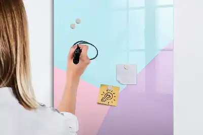 Tableau magnétique effaçable à sec motif pastel