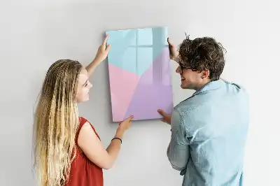 Tableau magnétique effaçable à sec motif pastel