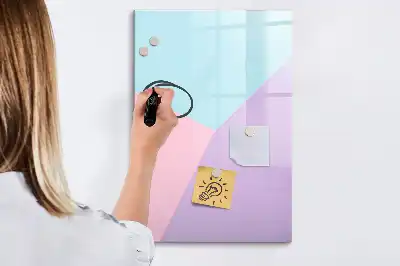 Tableau magnétique effaçable à sec motif pastel