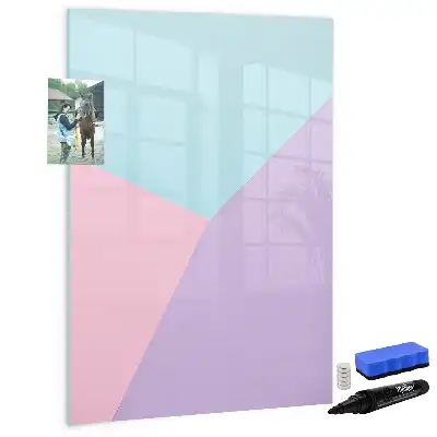 Tableau magnétique effaçable à sec motif pastel